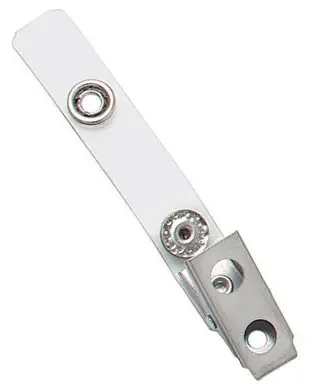 Clear Vinyl Strap Clip with 2-Hole Stainless Steel Clip
