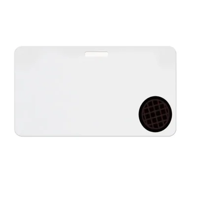 Large Thermal-Printable Badge with Expiring TIMEspot BACKpart - Clip-On - BLANK