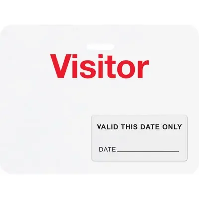 Large Slotted Badge Back (Handwritten) with Token Expiration Area and Printed 